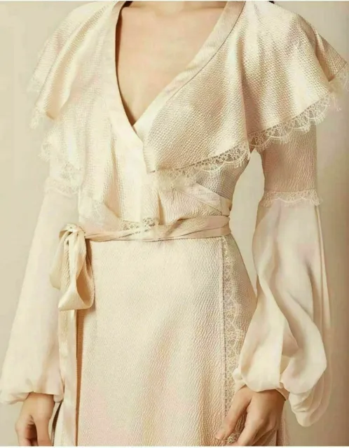 AGENT PROVOCATEUR RARE Stunning Sexy Luxury Nude Silk Sage Dress Size ...