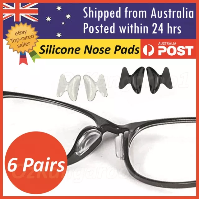 1 Pair Anti-slip Silicone Stick On Nose Pads For Eyeglasses Sunglasses  Glasses