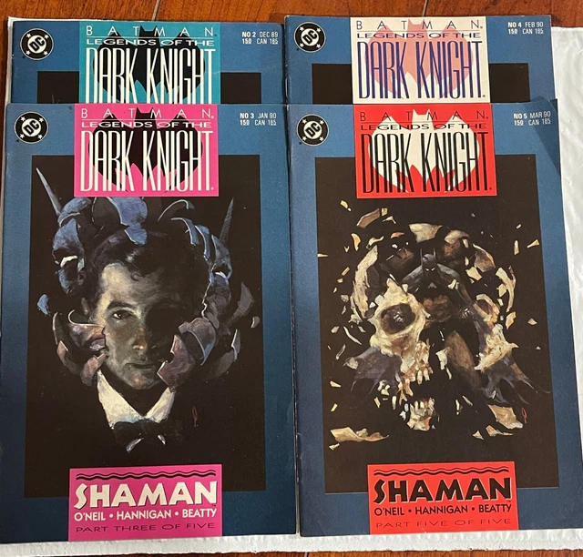 BATMAN Legends of The Dark Knight (2-5) 1989-1990 SHAMAN DC Comics