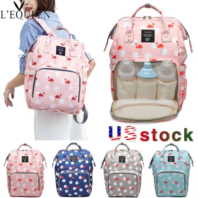 LEQUEEN Mummy Maternity Diaper Backpack Waterproof Travel Baby Nappy Large Bag