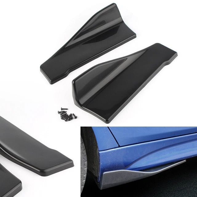 35cm Glossy Black Rear Bumper Corner Lip Side Strap Guard Scratch Protector