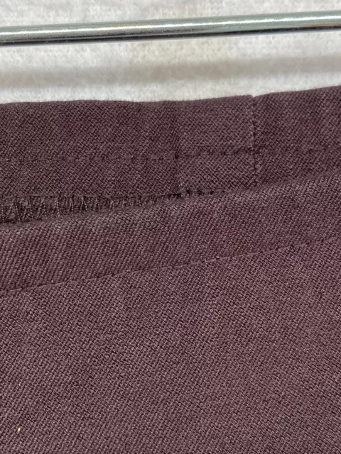 EILEEN FISHER Pants Petite Large Stretch Organic Cotton Slim Ankle Twill Brown 3