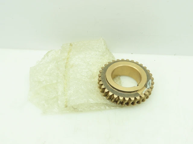 502-708 Brass Worm Gear Wheel 31 Teeth 2-11/16"Keyed Bore 1"Width