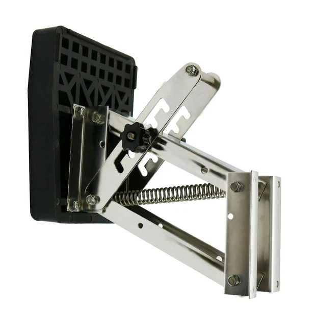 2PCS Stainless Steel 20hp Outboard Motor Bracket Kicker UP Auxilary Trolling