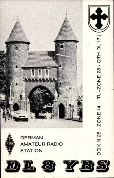 Ak Dülmen im Münsterland, QSL Karte, Funkerkarte, DL8YBS, Tor - 2896786