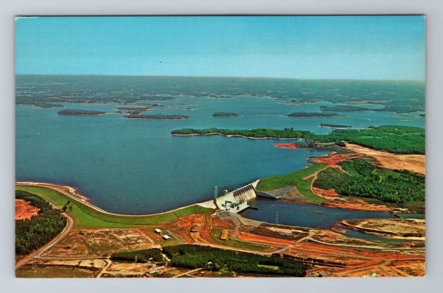 NC-North Carolina, Aerial Of Lake Norman, Antique, Vintage Postcard