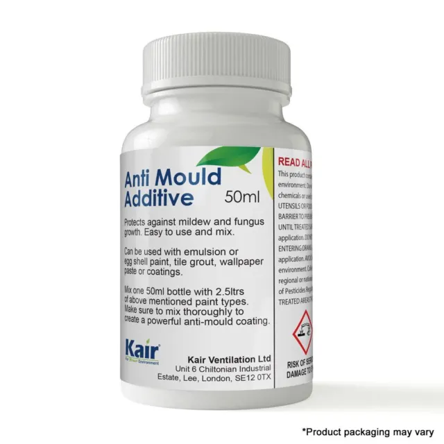 Kair Anti-Mould Additive for Emulsion Gloss Paint Stop Black Mould Mildew Fungus