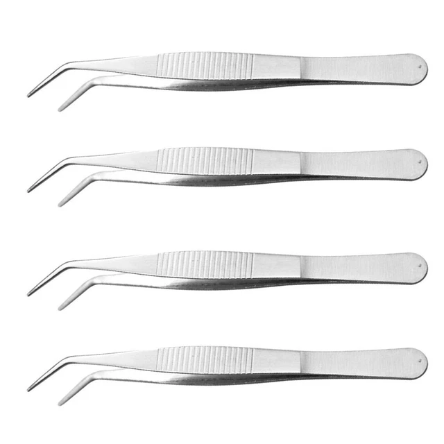 4 Pcs Métal Pincettes Scientifiques Cosmétique