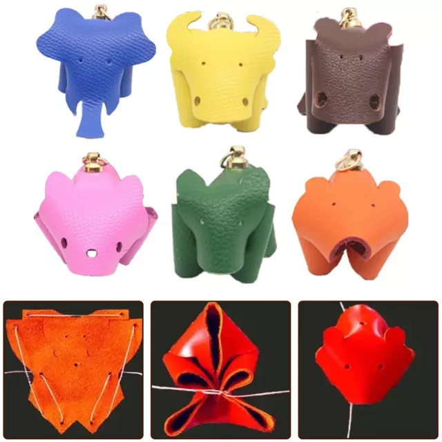 Animal Pendant DIY Leather Bag Perfect for Hand Stitching and Crafting