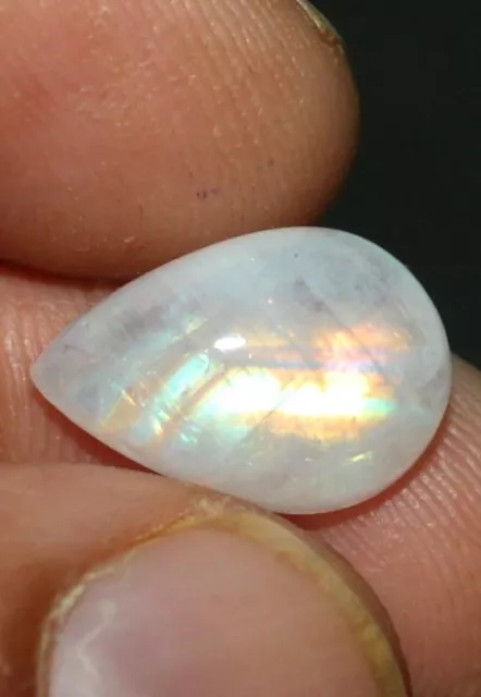 Moonstone, Natural Moonstone Cabochon Lose Birne Moonstone Gemstone 6.10 Karat