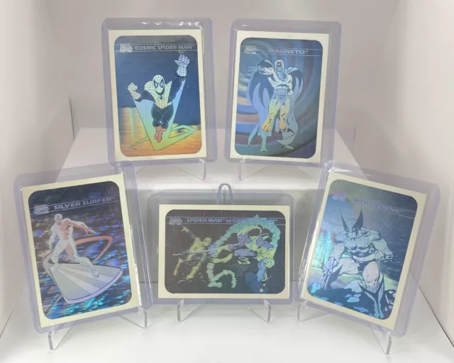 1990 Impel Marvel Universe Series 1 Complete Hologram Insert Card Set #MH1-MH5