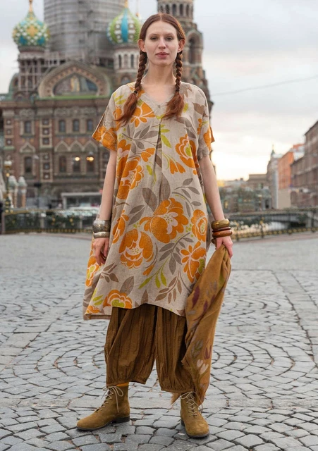knee length dresses for ladies gudrun sjoden gray linen dress  Chrysalis