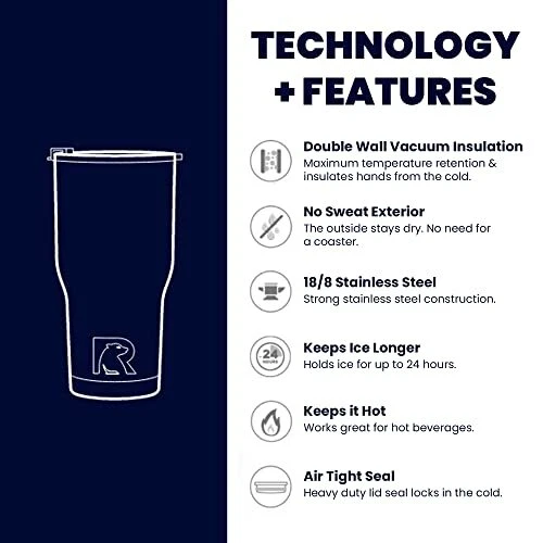 RTIC 20 oz Insulated Tumbler Stainless Steel Coffee Travel Mug with Lid Spill... 3