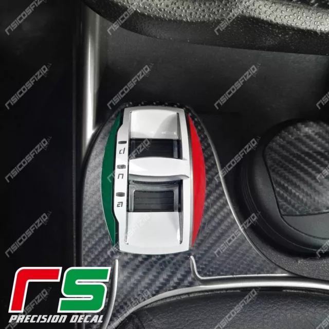 adesivi Alfa Romeo mito decal DNA tricolore base carbon look in vinile