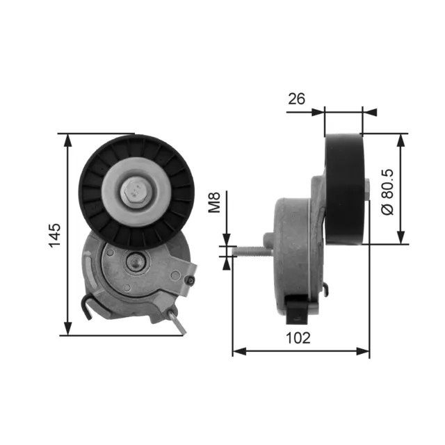 Tendeur De Courroie (Courroie D'accessoire) Alfa Romeo 156 2.5 V6 24V,Gt 3.2 Gta