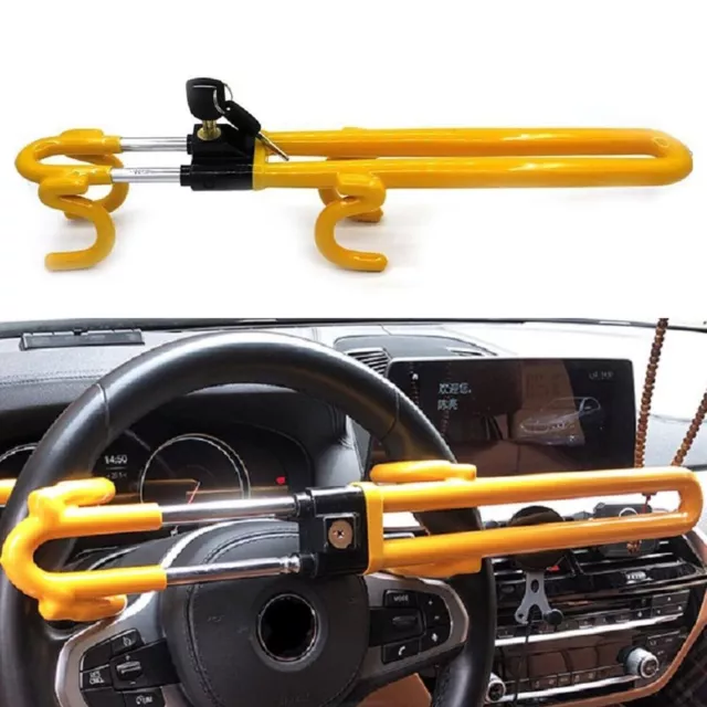 Twin Hooks Steering Wheel Lock Vehicle / Anti-Theft Device The Club / Adjustable