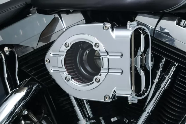 Kuryakyn Chrome Trim Clear Trap Door for Hyperchargers Harley Metric