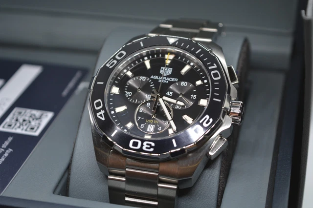 Genuine Tag Heuer Aquaracer Chronograph CAY111A Crown & Tube – Stainless Steel – New No Tags