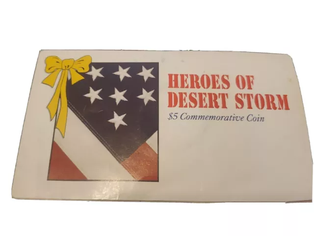 To The Heroes of Desert Storm $5 Commemorative Coin - Sealed & Uncirculated New