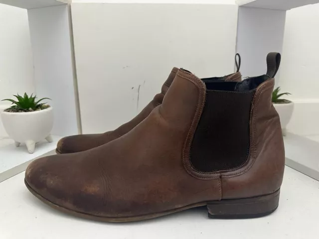 løber tør høst Skinne LAVORAZIONE ARTIGIANA MENS Brown Leather Chelsea Ankle Boots Shoe Uk Siz 9  Eu 43 £25.00 - PicClick UK