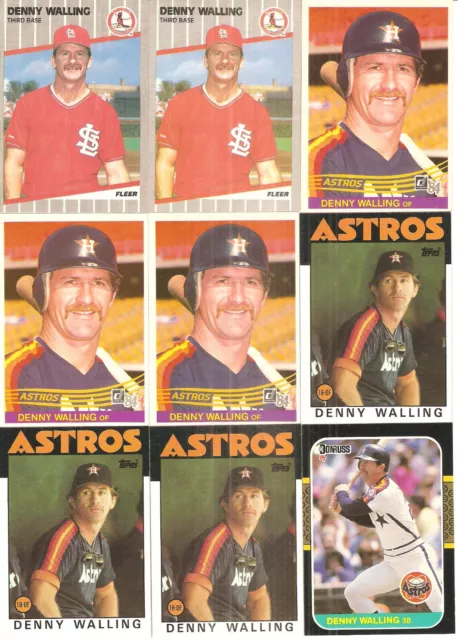 41 Card Denny Walling Baseball Card Lot   412