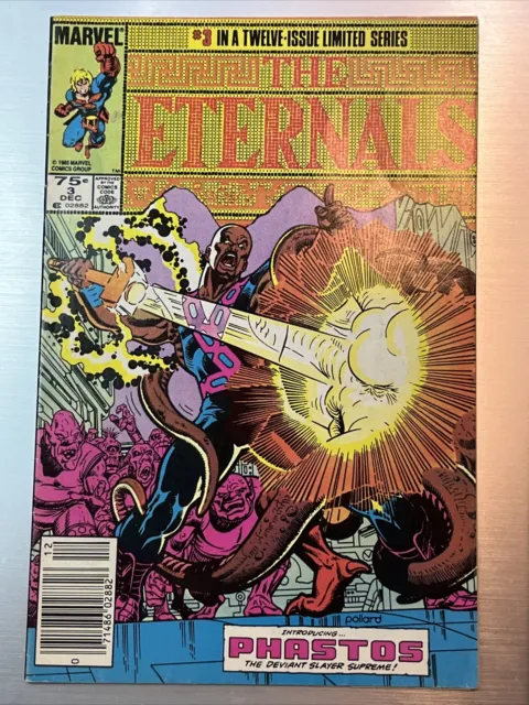 ETERNALS #3 (1985) 1ST FULL APP PHASTOS 1ST MCU GAY HERO NEWSSTAND Marvel Comics