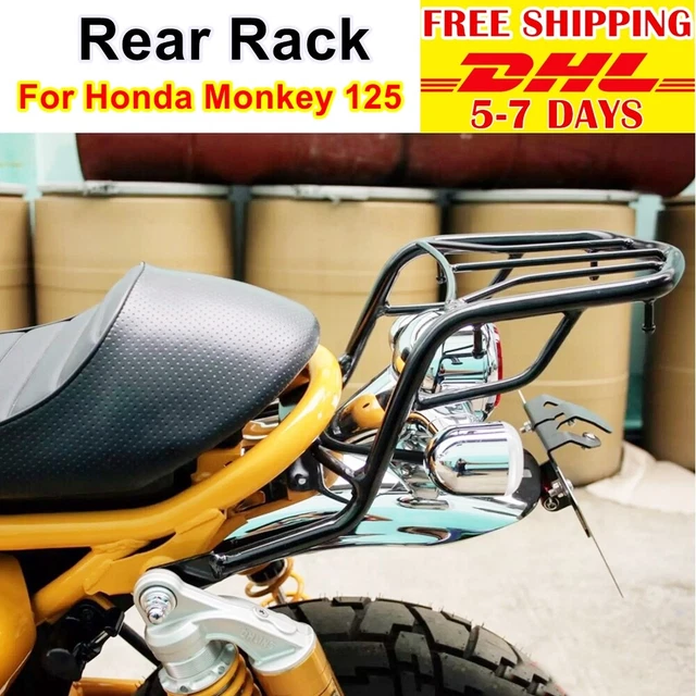 P3 HONDA MONKEY Rack 125 Rear Luggage Carry Z125 Black Chrome Genuine