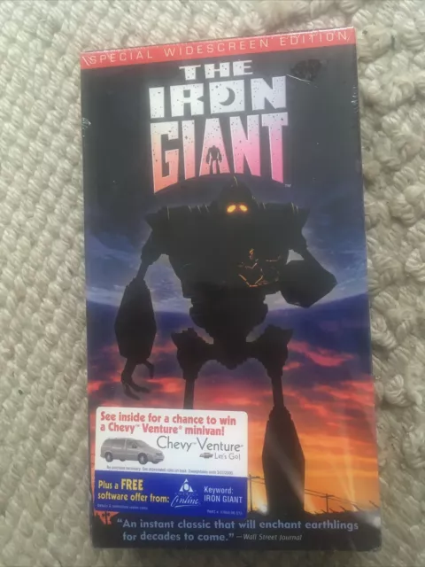 THE IRON GIANT (VHS, 1999, Slip Sleeve) new and sealed rare widescreen ...