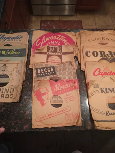 Original 78rpm Record Sleeve lot of 32, rca domino coral mgm capitol king decca Original 78rpm Record Sleeve lot of 32, rca domino coral mgm capitol king decca