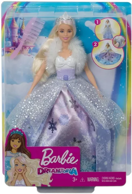 Barbie Dreamtopia Princess Doll, 12-inch, Blonde with Pink Hairstreak