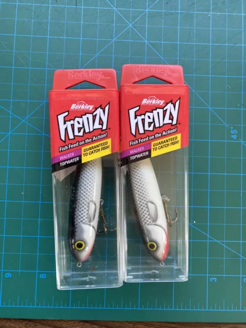 Berkley Frenzy Walker Topwater Grey Ghost Lot Of 2