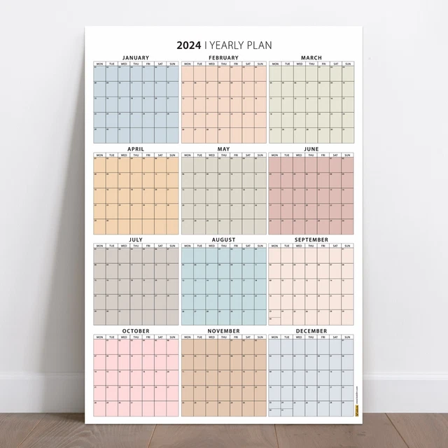 2024 YEAR PLANNER, Wall Planner, 2024 Calendar, School Year Calendar