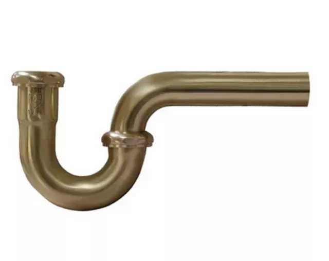 JONES STEPHENS P36125 Polished Brass 1-1/4" Brass Tubular P-Trap