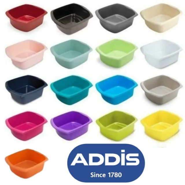 Addis 9.5L Plastic Washing Up Bowl Large Rectangular Kitchen Basin Sink Bowl