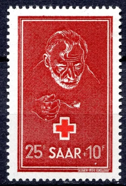 Saar - 1950 Red Gross Fund - Mint Never Hinged**