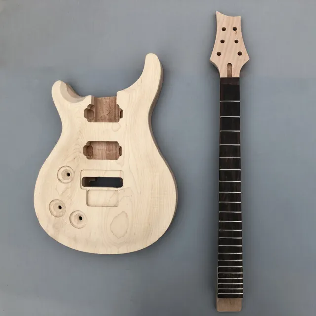 1 Set Electric Guitar Maple Mahogany Body Neck PRS Kit DIY Guitar Parts Lock
