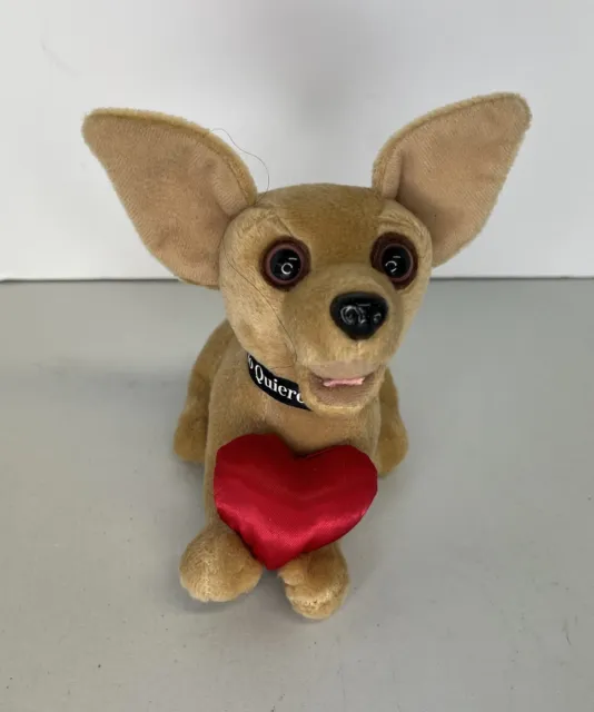 Yo Quiero Taco Bell Chihuahua Plush Talking Dog Love Heart 6 inch