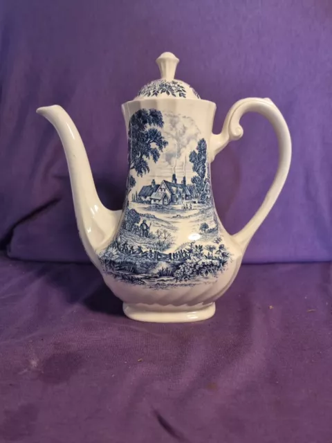 Ridgway Meadowsweet Staffordshire Hand Engraved Ironstone Coffee Pot