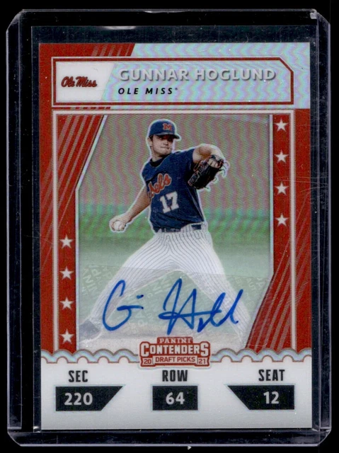 2021 Panini Elite Extra Edition College Tickets Optic Signatures Holo Gunnar