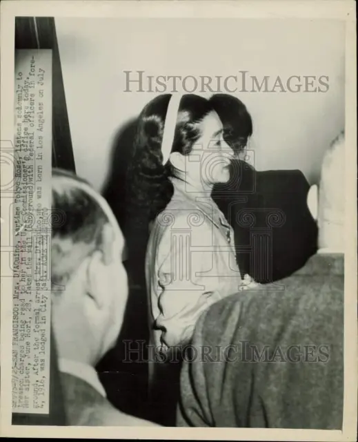 1948 Press Photo Iva D'Aquino, WWII's "Tokyo Rose," charged with treason in CA