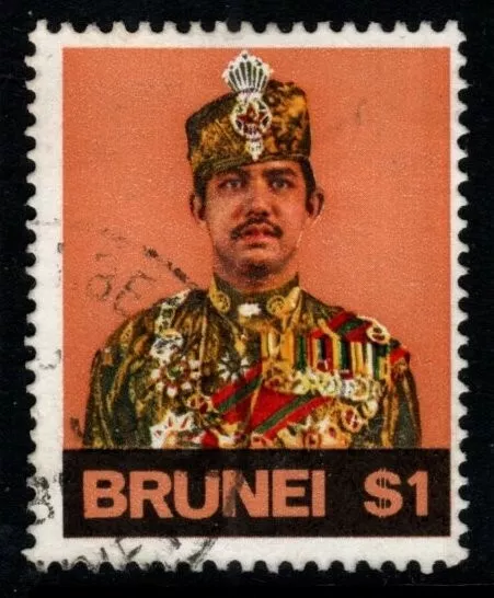 Brunei Sg256 1975 $1 Definitive Changed Wmk Sideways Fine Used