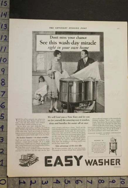 1927 Easy Washing Machine Laundry Syracuse Wringer Household Decor Ad [[Sku]