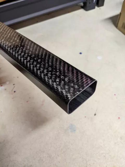 Carbon Fiber Twill Rectangle - 1.00 X 2.00 - 1.145 X 2.100 x 18 Inch