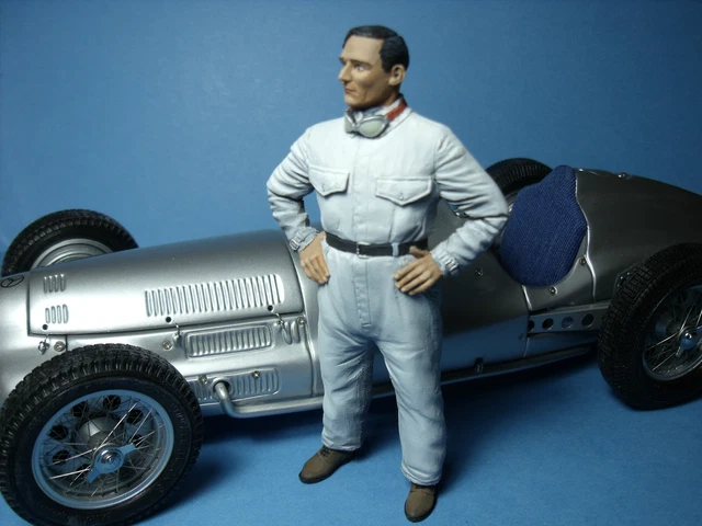 Figurine Tazio Nuvolari 1/18 CMC - Résine - AUTO UNION - Boîte Fermée - France