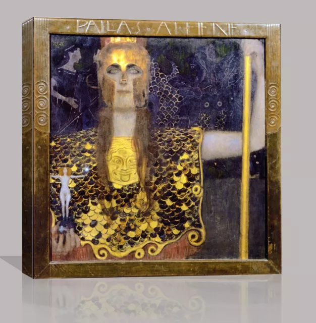 Gold Gustav Klimt Pallas Anthene CANVAS WALL ART PICTURE PRINT PAINTING