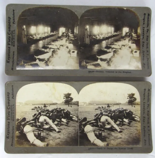 Vintage 1918 Keystone View Stereoview Cards - Russian Soldiers (2)