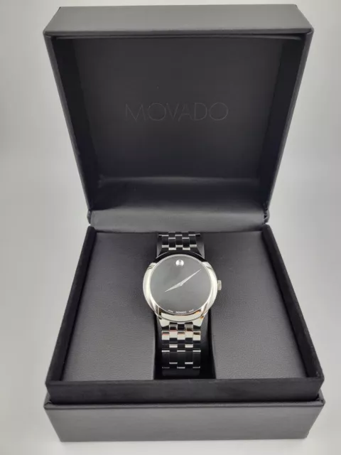 Movado Veturi Men’s Stainless Steel Black Dial Swiss Watch - 0607415 ($895 MSRP)