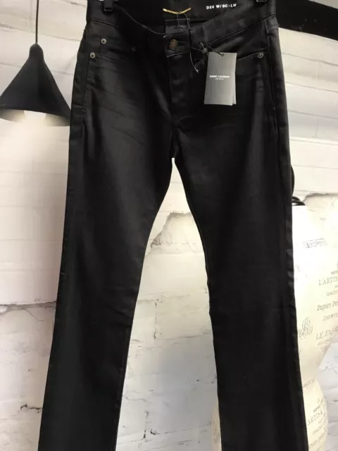 Yves Saint Laurent Black Jean Size 24/25 NWT