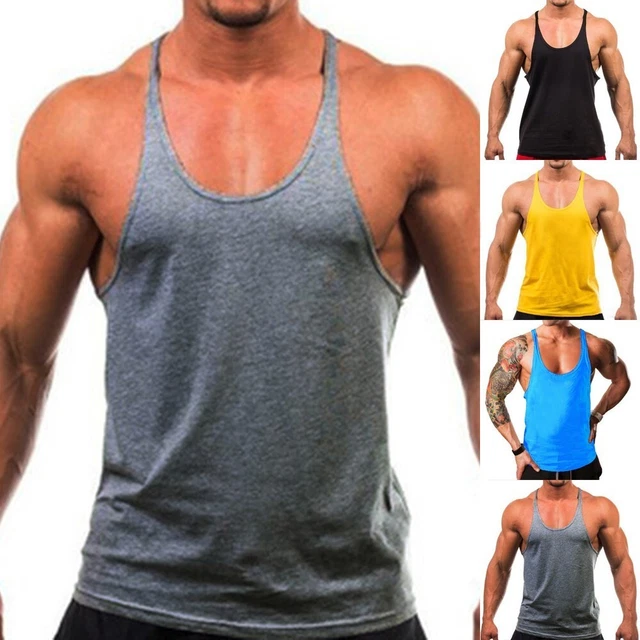 Tanktop uomo senza maniche gilet sportivo canottiera shirts muscleshirt camicette