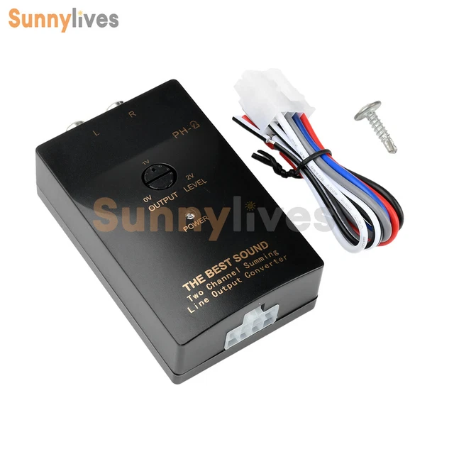 12V Car Audio High To Low RCA Line Subwoofer Convertore Di Impedenza Audio Filtro Audio Basso Usca Audio